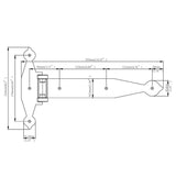 Everbilt 12 in. x 9 in. Black Gate Tee Hinge