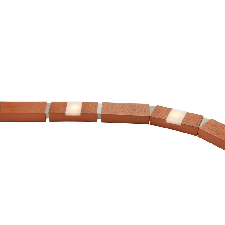 Argee 40 ft. Decorative Plastic Brick Edging with 6 Solar Lighted Bricks - Super Arbor