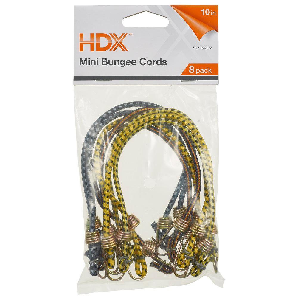 10 in. Mini Bungee Cords Assortment (8-Pack) - Super Arbor