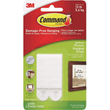 3M Command White Picture Hanging Strips, Medium, 8 Pack (Holds up to 12 lb)