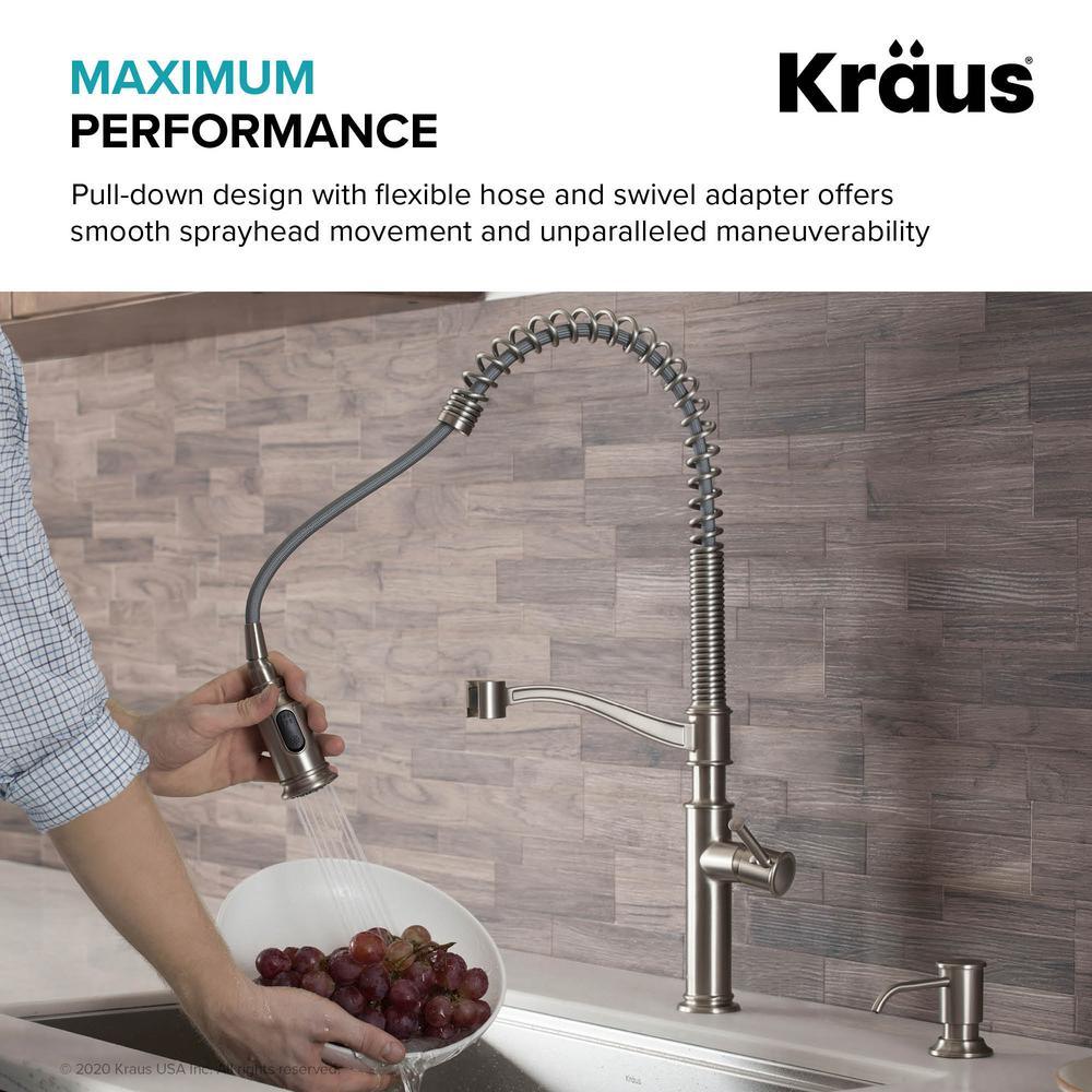 Sellette Single-Handle Pull-Down Sprayer Kitchen Faucet with Dual Function Sprayhead in Oil Rubbed Bronze - Super Arbor