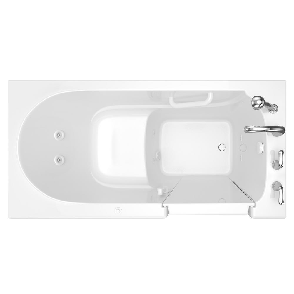 Value Series 60 in. Right Hand Walk-In Whirlpool Bathtub in White - Super Arbor