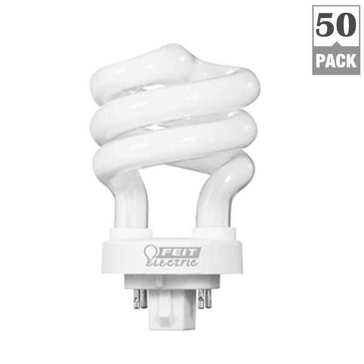 13-Watt Equivalent CFLNI Spiral 4-Pin G24Q-1 Base Soft White (2700K) Compact Fluorescent CFL Light Bulb (50-Pack)