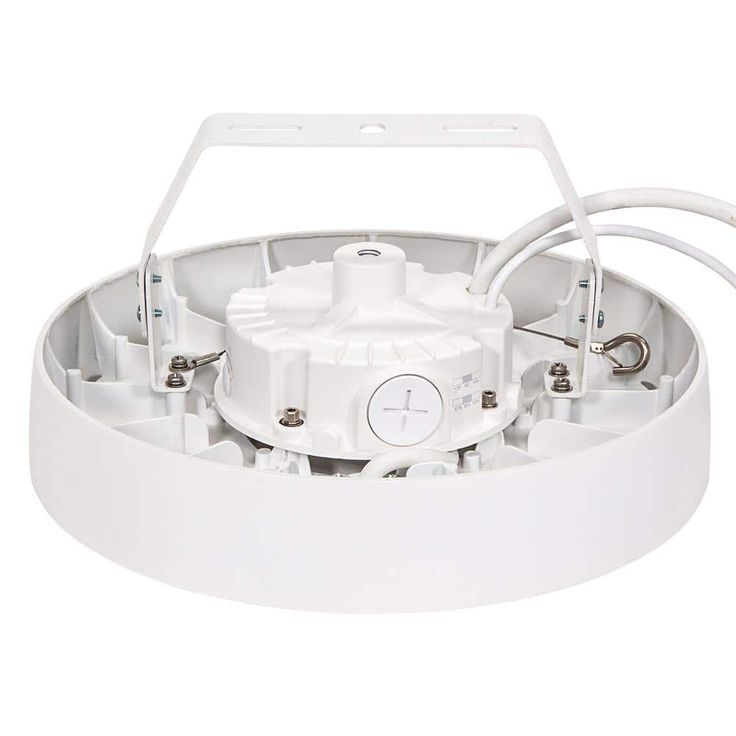 Commercial Electric 11 in.  Adjustable CCT Multiple Lumens 100-Watt Round Integrated LED High Bay Light 120-277V Mounting Options