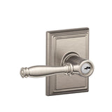 Birmingham Aged Bronze Keyed Entry Door Lever with Addison Trim - Super Arbor