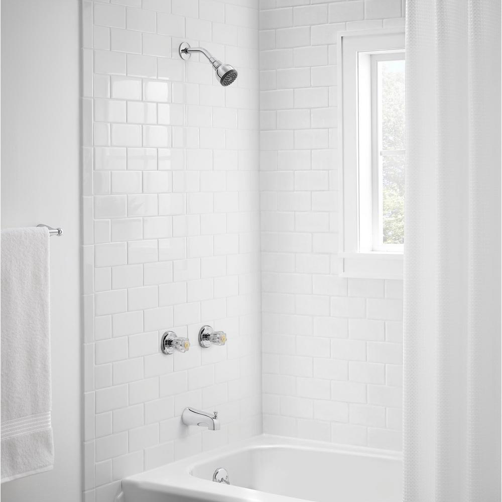 Aragon WaterSense 2-Handle 1-Spray Tub and Shower Faucet in Chrome (Valve Included) - Super Arbor