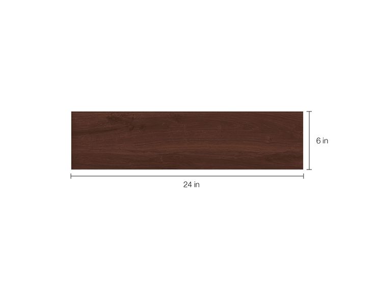 Style Selections Serso Black Walnut 6-in x 24-in Glazed Porcelain Wood Look Tile