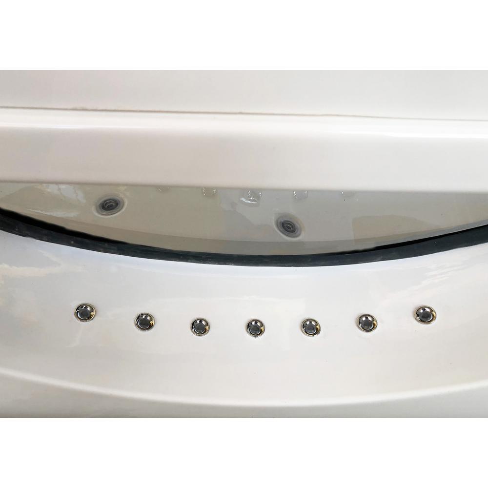 Paris with heater 67 in. L  Acrylic Right Drain Corner Alcove Whirlpool Bathtub in White - Super Arbor