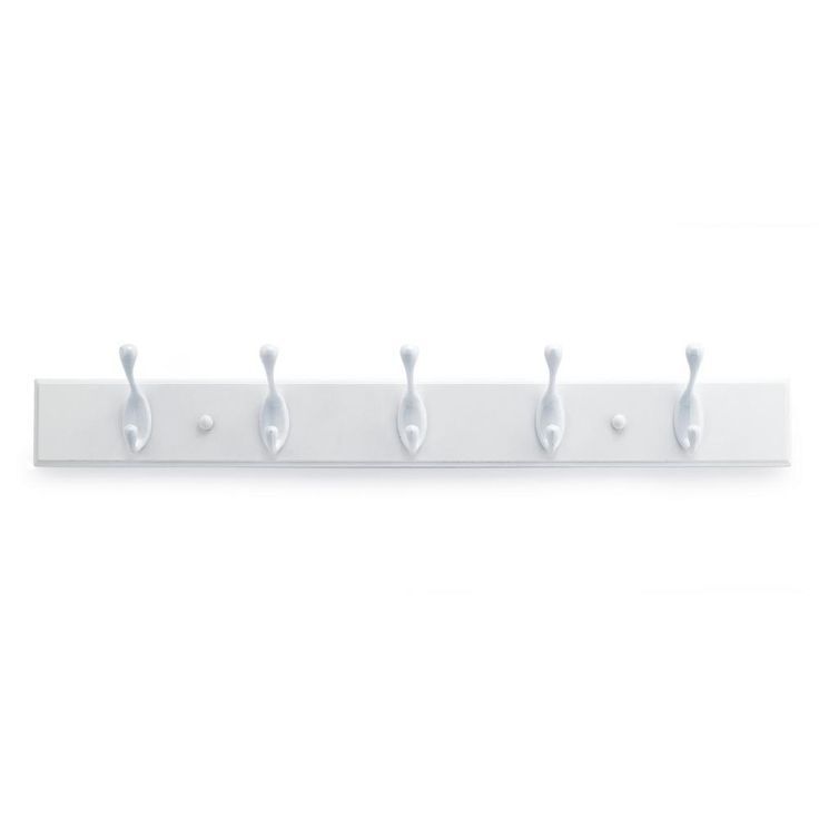 23-7/8 in. (605 mm) White Utility Hook Rack