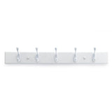 23-7/8 in. (605 mm) White Utility Hook Rack