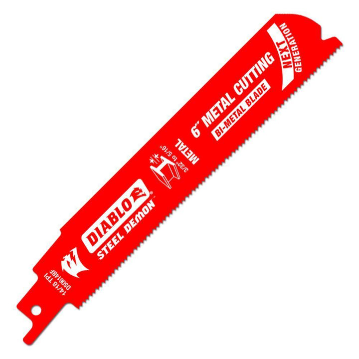 6 in. 14/18 TPI Steel Demon Medium Metal Cutting Reciprocating Saw Blade (5-Pack) - Super Arbor