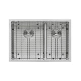 28 in. Low-Divide Double Bowl 60/40 Undermount Tight Radius 16-Gauge Stainless Steel Kitchen Sink - Super Arbor