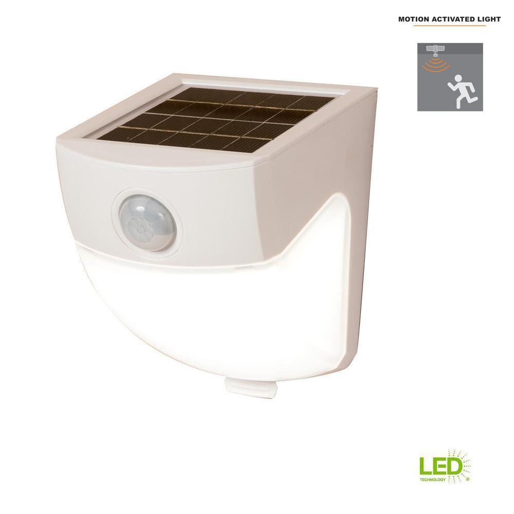 120-Degree White Motion Activated Sensor Outdoor Solar Powered Wedge Security Light - Super Arbor