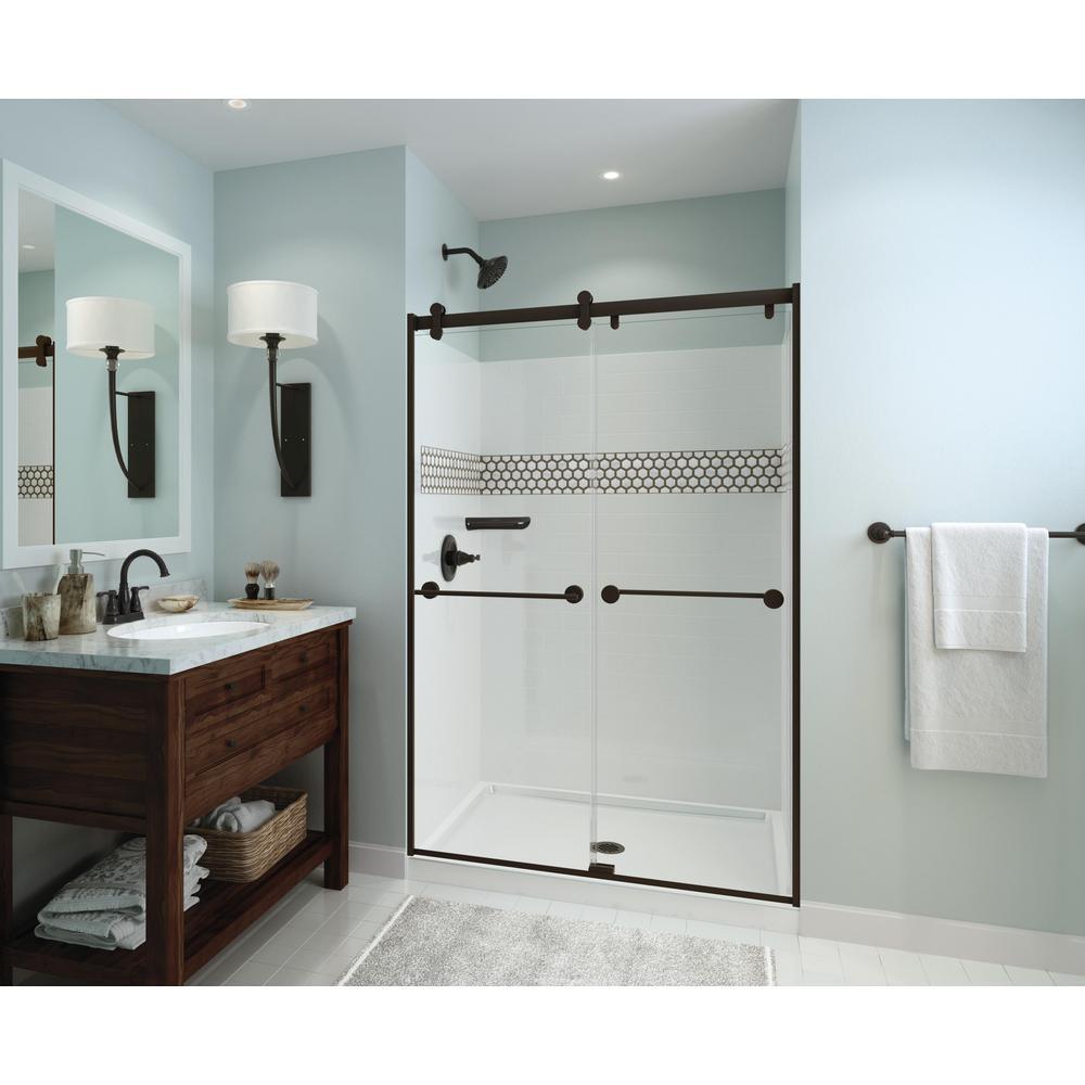 Classic 400 34 in. x 48 in. Single Threshold Alcove Shower Base in High Gloss White - Super Arbor