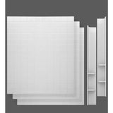 Rampart 5 ft. Walk-in Whirlpool Bathtub with 4 in. Tile Easy Up Adhesive Wall Surround in White - Super Arbor