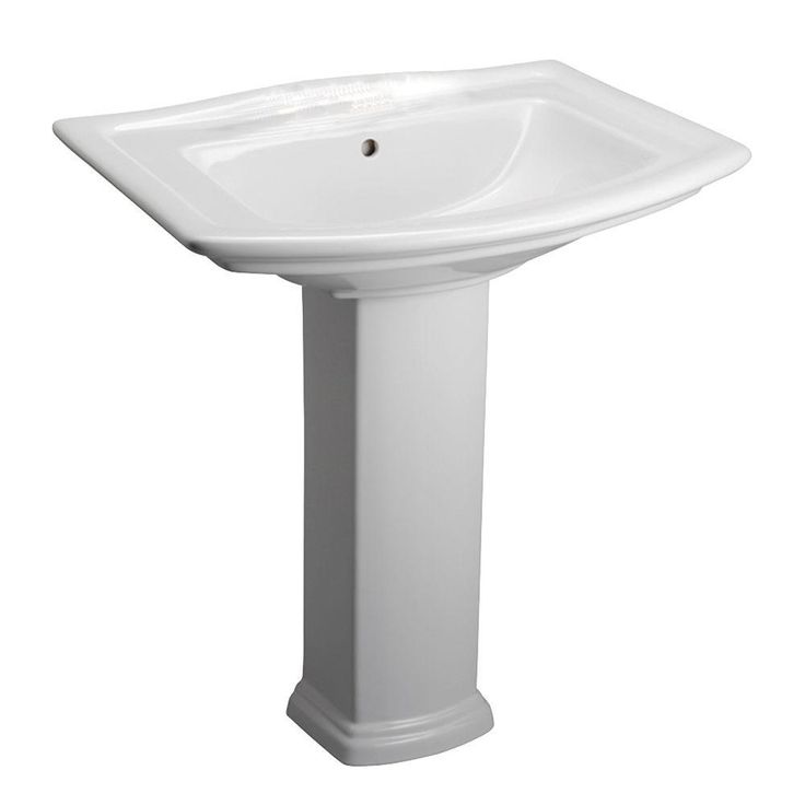 Washington 765 30 in. Pedestal Combo Bathroom Sink for 8 in. Widespread in White