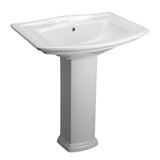 Washington 765 30 in. Pedestal Combo Bathroom Sink for 8 in. Widespread in White