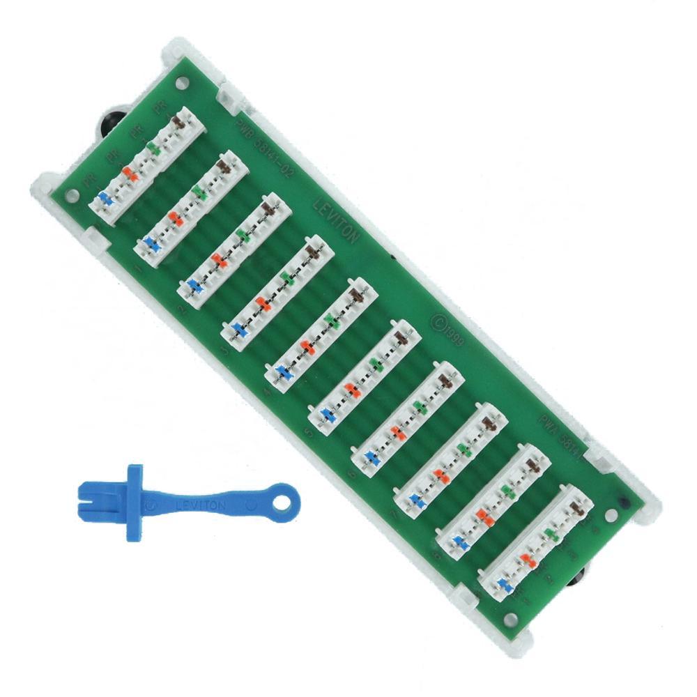 1x9 Structured Media Bridged Telephone Module with Bracket - Super Arbor