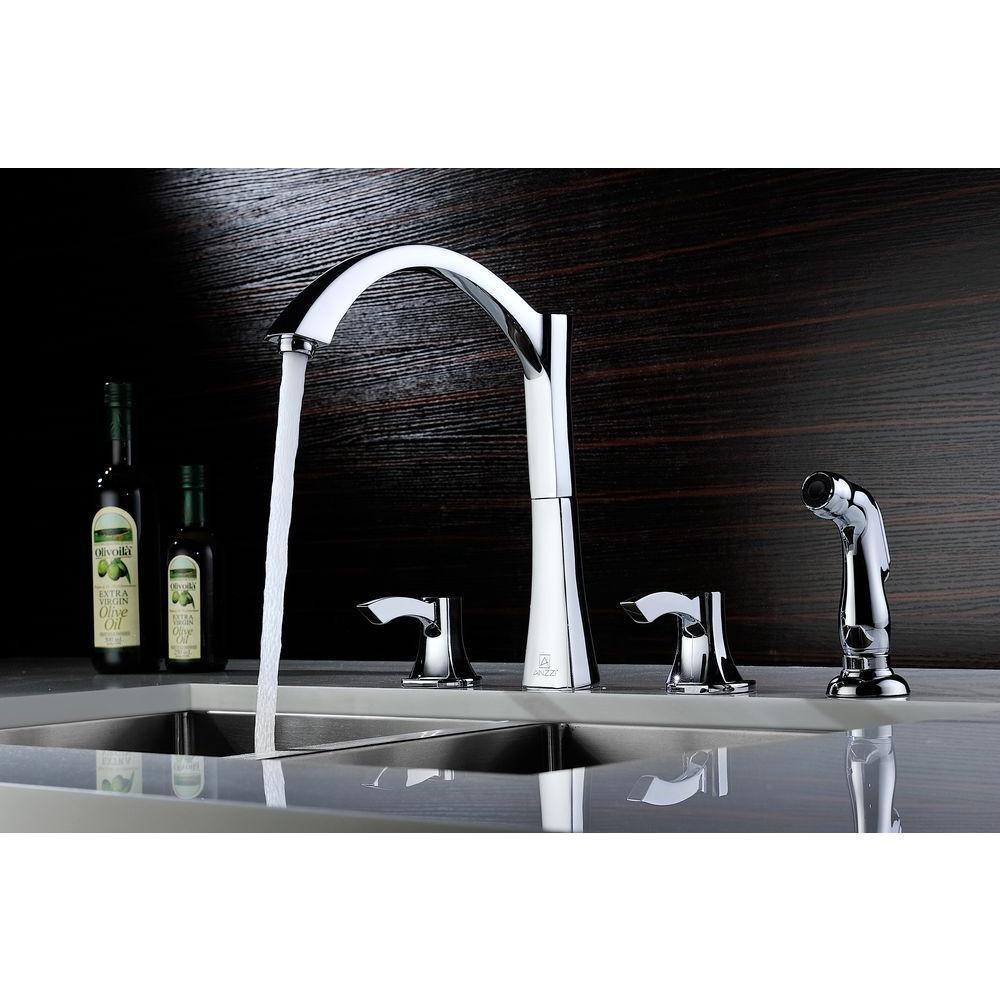 Soave Series 2-Handle Standard Kitchen Faucet in Polished Chrome - Super Arbor