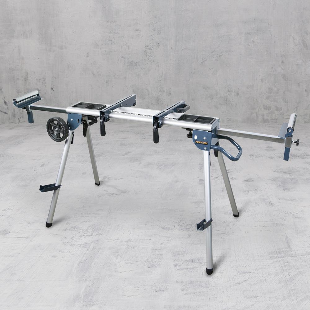 Deluxe Rolling MIter Saw Stand with Trays - Super Arbor