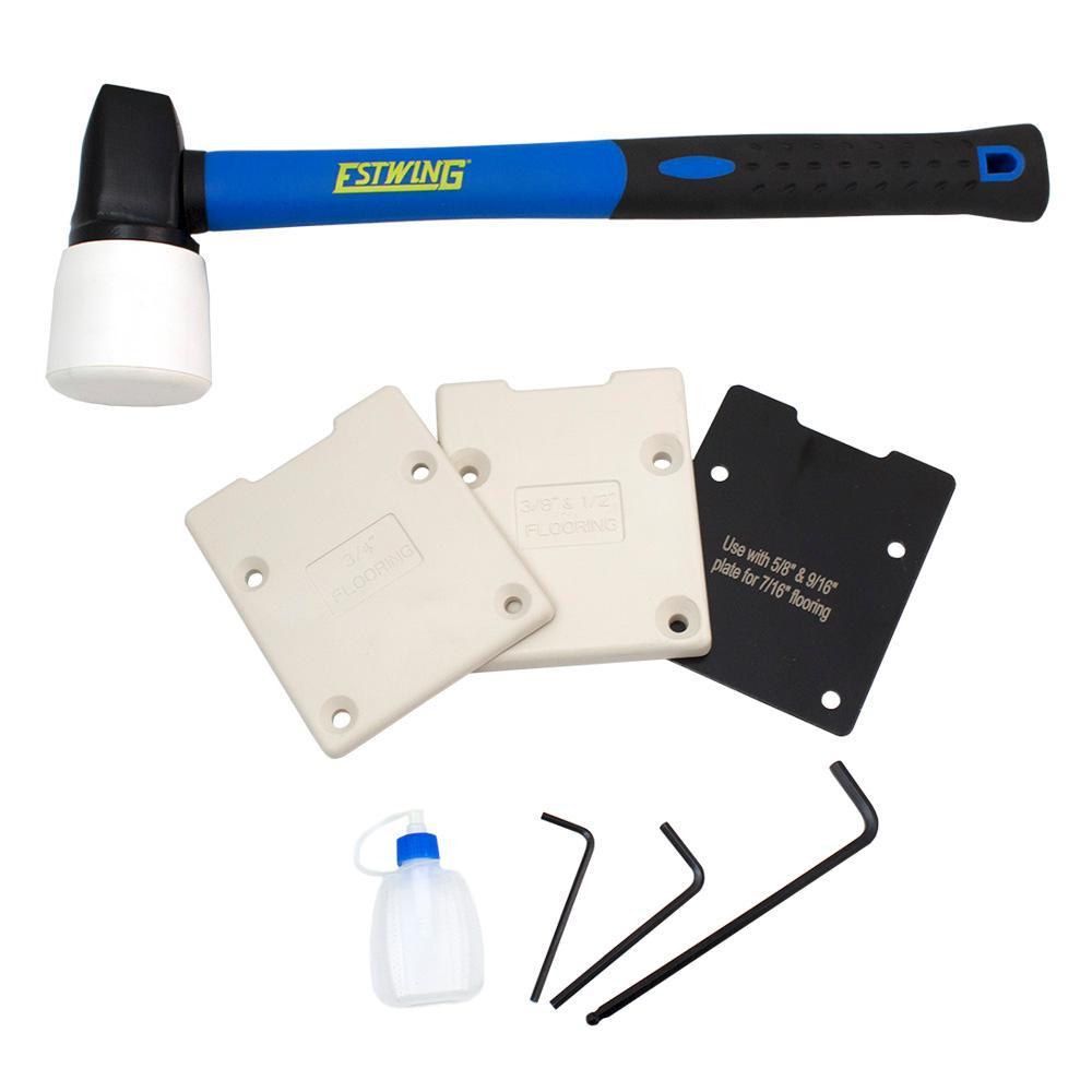 Pneumatic 18-Gauge L-Cleat Flooring Nailer with Fiberglass Mallet and Padded Bag - Super Arbor