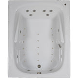 60 in. Acrylic Rectangular Drop-in Combination Bathtub in White - Super Arbor
