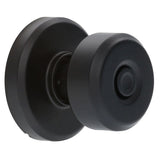 Bowery Matte Black Privacy Bed/Bath Door Knob with Greyson Trim - Super Arbor