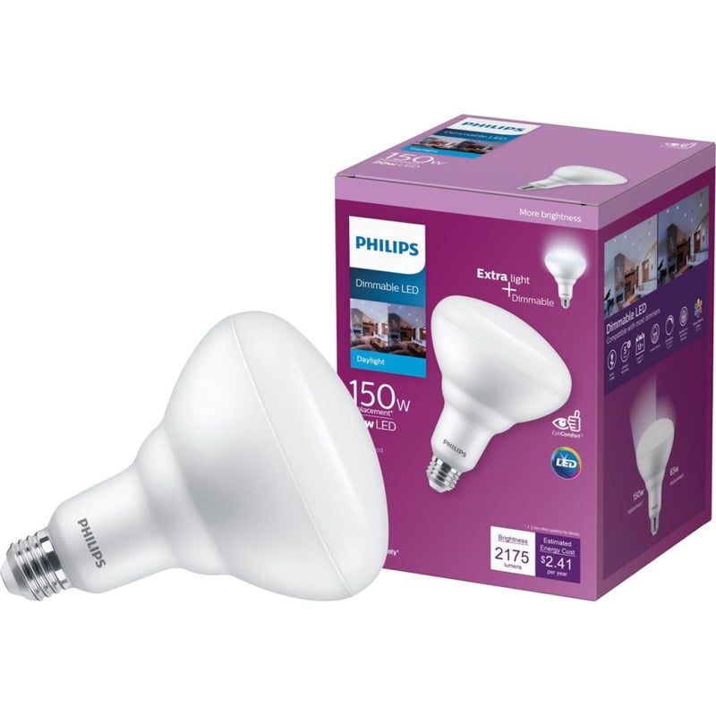 Philips 150-Watt Equivalent BR40 Dimmable LED Light Bulb, Daylight 5000K (1-Pack)