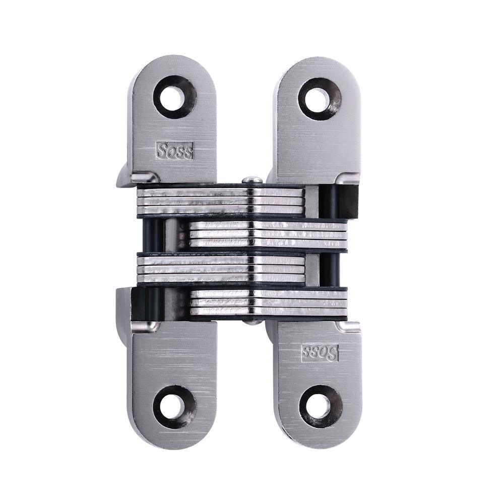 1 in. x 4-5/8 in. Satin Chrome Invisible Hinge - Super Arbor