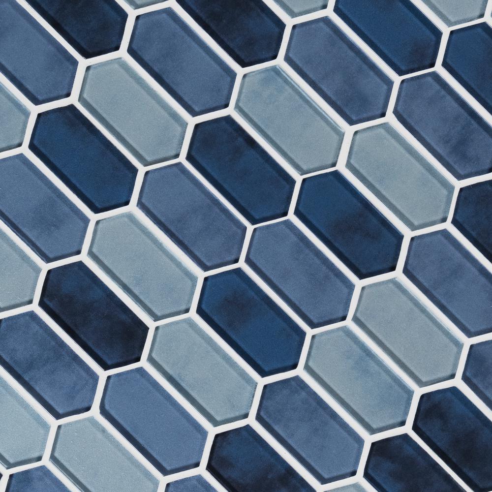 Boathouse Picket 10 in. x 12 in. x 8 mm Glass Mesh-Mounted Mosaic wall Tile ( 8.30 sq. ft. / case ) - Super Arbor