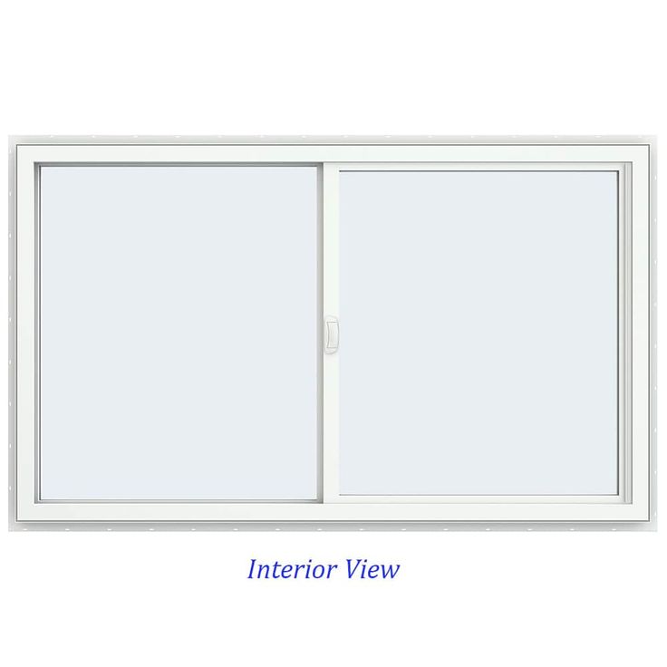JELD-WEN FiniShield V-4500 59-1/2-in x 35-1/2-in x 3-in Jamb Left-operable Vinyl Black Sliding Window Full Screen Included
