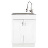 All-in-One 24.2 in. x 21.3 in. x 33.8 in. Stainless Steel Laundry/ Utility Sink and Cabinet - Super Arbor