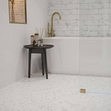 Jeffrey Court Carrara White 11.75 in. x 11.75 in. x 10 mm Honed Marble Mosaic Floor and Wall Tile
