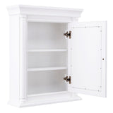 Strousse 24 in. W x 30 in. H Surface Mount Mirrored Medicine Cabinet in White - Super Arbor