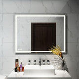 48 in. x 36 in. LED Lighted Single Frameless Bathroom Mirror