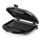 120 W 2-Slice Black Countertop Contact Grill and Sandwich Maker with Non-Stick Surface