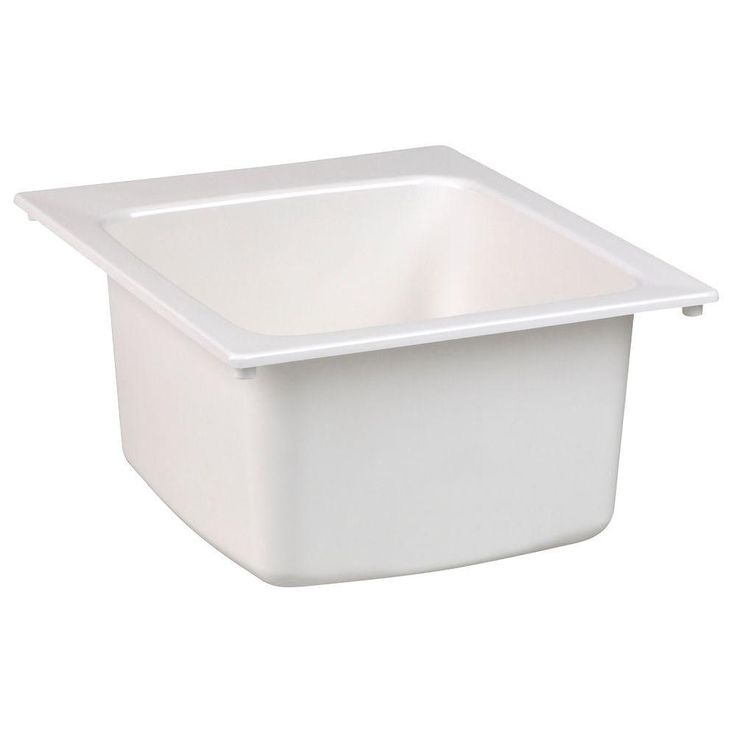 17 in. x 20 in. Fiberglass Self-Rimming Utility Sink in White