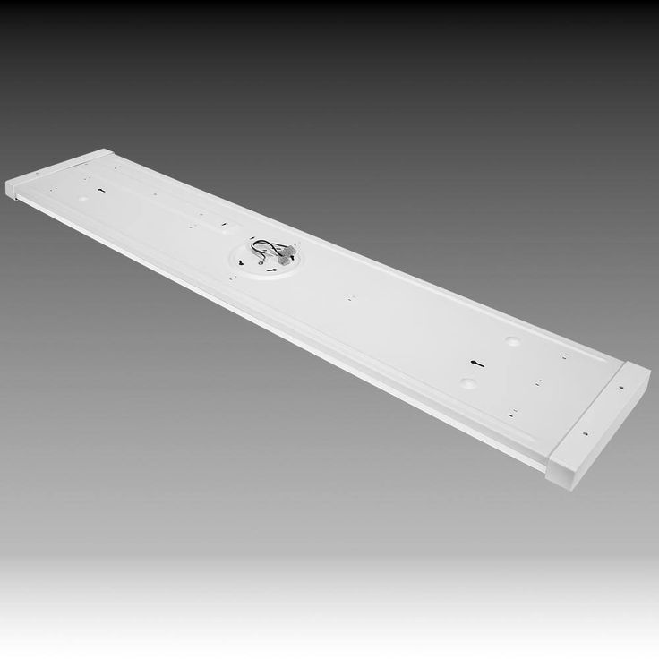 Commercial Electric 48 in. x 10 in. 4200 Lumens White End Caps Integrated LED Panel Light Selectable CCT Kitchen Lighting
