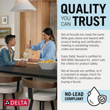 Delta Trask 1-Handle Deck Mount Pull-Down Handle/Lever Residential Kitchen Faucet