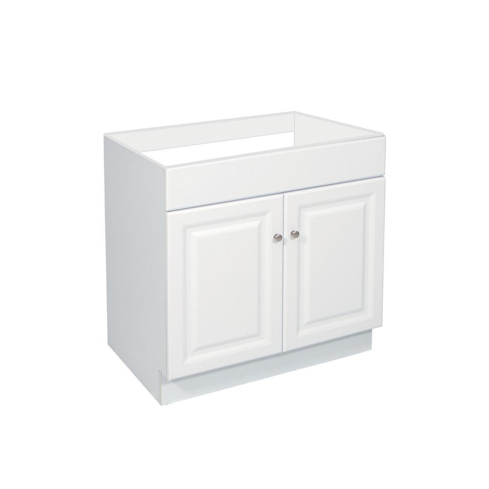 Wyndham 30 in. W x 18 in. D Unassembled Bath Vanity Cabinet Only in White Semi-Gloss
