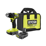RYOBI ONE+ HP 18V Brushless Cordless Compact 1/2 in. Drill/Driver Kit with (2) 1.5 Ah Batteries, Charger and Bag