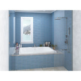 Rhode 5 ft. Acrylic Center Drain Rectangular Drop-in Non-Whirlpool Bathtub in White - Super Arbor
