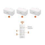 Wireless Indoor Remote Control Outlet Switch with 3 RCVs and 1 Remote - Super Arbor