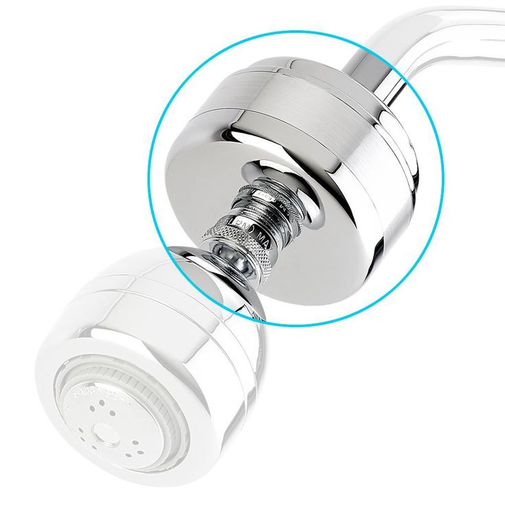 Disposable Slim-Line Universal Shower Water Filtration System in Chrome