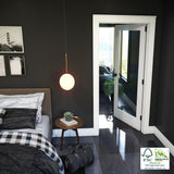 28 in. x 80 in. 1-Lite Clear Glass True Divided White Finished Solid Core Wood French Interior Door Slab - Super Arbor