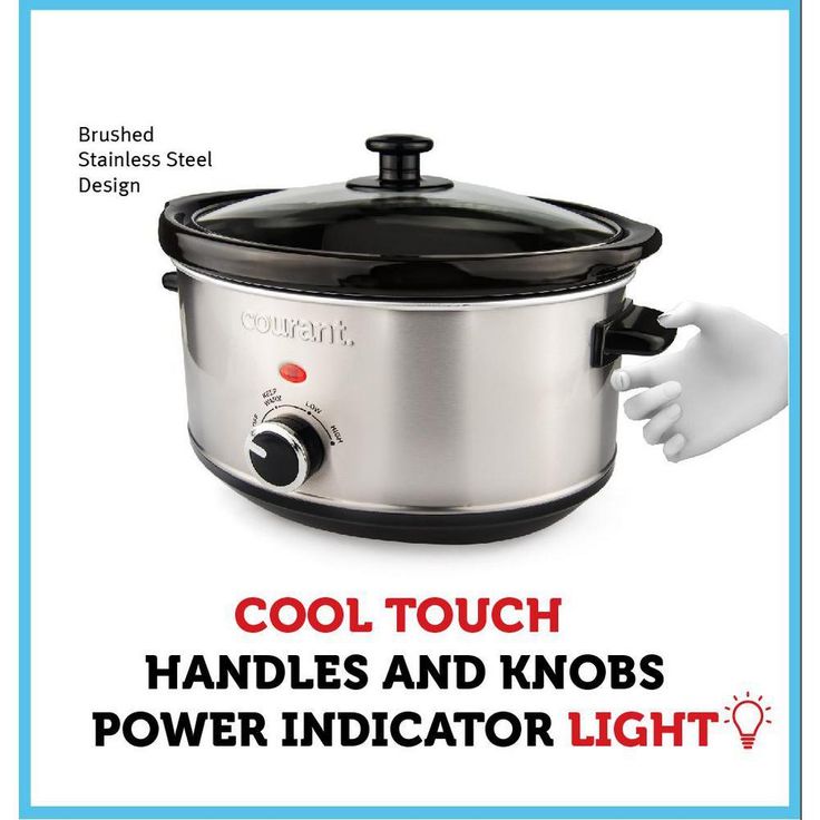 3.5 Qt. Stainless Steel Slow Cooker with Temperature Settings