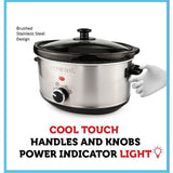 3.5 Qt. Stainless Steel Slow Cooker with Temperature Settings