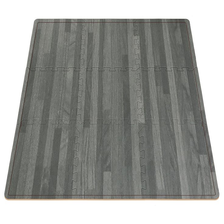 Sorbus Interlocking Floor Mat –Wood Print Multipurpose Foam Tile Flooring – Home, Office, Playroom (9 Tiles, 9 Sq ft, Gray)