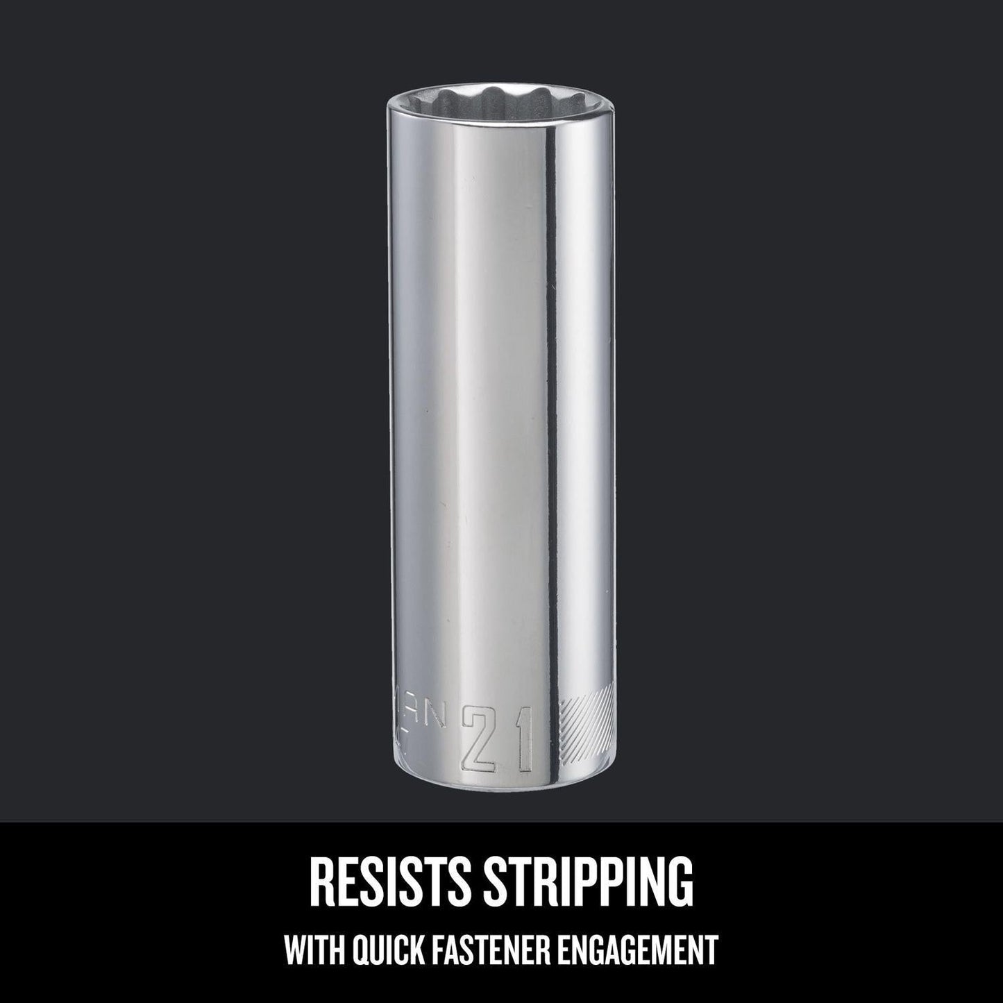 Craftsman 21 mm Metric 12 Point Deep Socket, 1/2 in. Drive