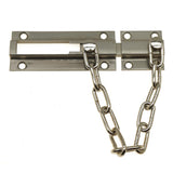 Solid Brass Chain Bolt Guard in Satin Nickel - Super Arbor